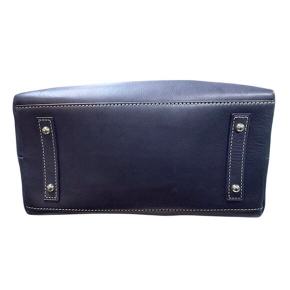 Dooney & Bourke Croco Embossed Pocket Satchel Blue NWT